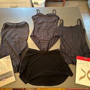 Women's Dance Set: Three Leotards, 1 Dance Skirt  , 2 Pairs of Tights